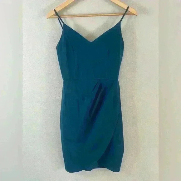 Lulus Forever Your Girl Bodycon Dress Teal Women's Medium - Picture 4 of 15